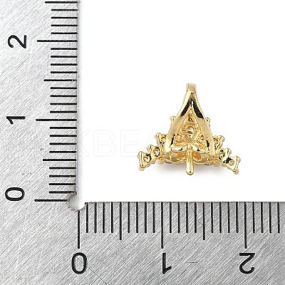 Brass Micro Pave Clear Cubic Zirconia Hoop Earring Findings KK-D369-03G-1