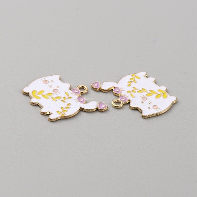 Alloy Enamel Pendants ENAM-CJC0004-40E-1