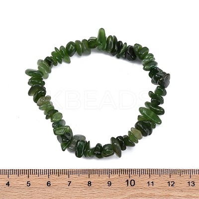 Natural Other Jade Chip Beaded Stretch Bracelets for Women Men BJEW-L038-01B-1