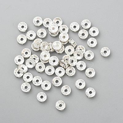 Iron Grade A Crystal Rhinestone Spacer Beads RB-A010-8MM-S-1