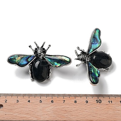 Tibetan Style Alloy Insect Brooches JEWB-A021-03AS-09-1