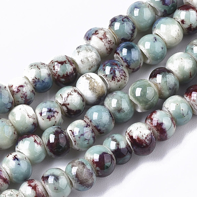 Handmade Porcelain Beads X-PORC-S498-19B-09-1
