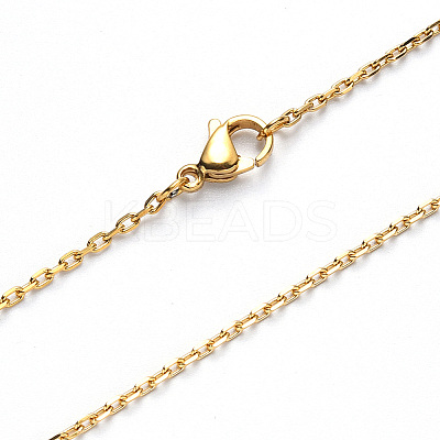 PVD Vacuum Plating 304 Stainless Steel Cable Chain Necklace NJEW-S420-008C-G-1