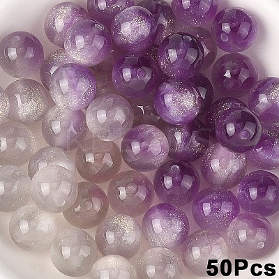 50Pcs Opaque UV Reactive Beads RESI-YW0005-93J-1