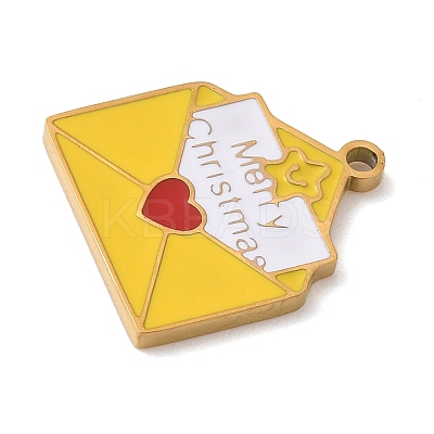 Christmas Themes 304 Stainless Steel Enamel Pendants LS-STAS-K312-04M-G-1