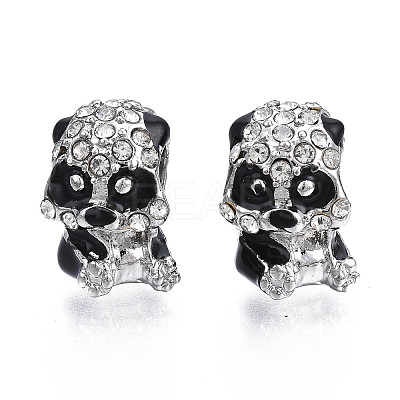 Rack Plating Alloy Enamel European Beads LS-MPDL-N039-090-1