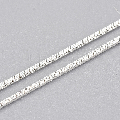 Brass Round Snake Chain Necklace Making MAK-T006-11A-S-1