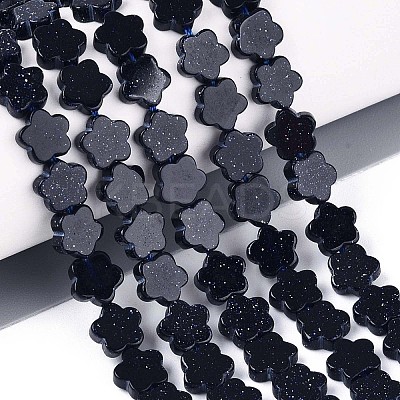 Synthetic Blue Goldstone Beads Strands G-N257-24A-01-1