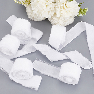 5 Rolls 5M Satin Frayed Ribbon SRIB-DR0001-01B-1