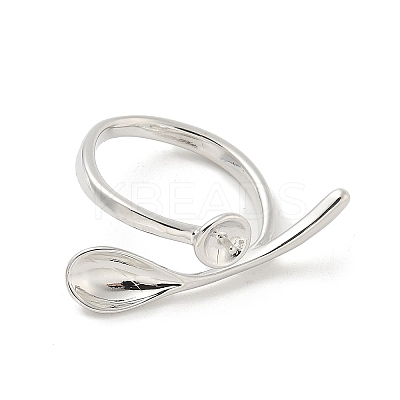Brass Cup Peg Open Cuff Ring Settings LS-KK-G518-10P-02-1