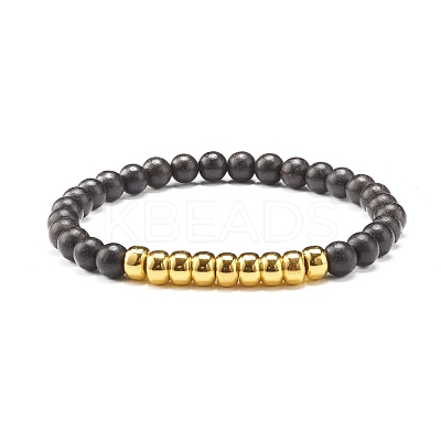 Wooden Beads Stretch Bracelets Set BJEW-JB07019-1