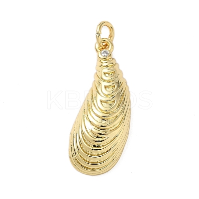 Brass Micro Pave Clear Cubic Zirconia Pendants KK-A273-24G-1