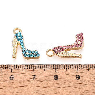 Alloy Rhinestone Pendants PALLOY-T092-25G-1
