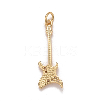 Brass Clear Cubic Zirconia Pendants KK-M229-51G-1