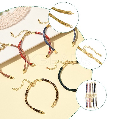 8Pcs 8 Colors Nylon Cord Bracelets MAK-FS0001-05-1