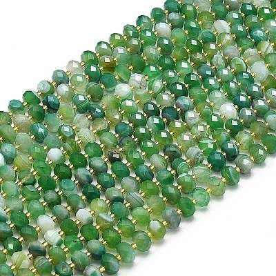 Natural Banded Agate Beads Strands G-P573-A14-01-1