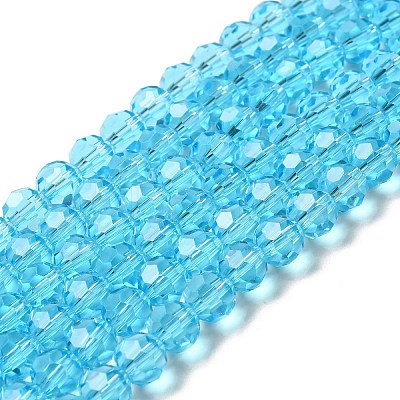 Transparent Glass Beads EGLA-A035-T8mm-D08-1