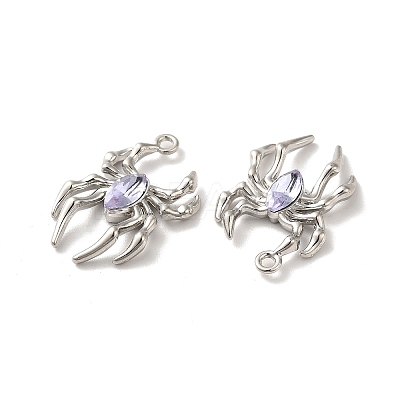 Glass Spider Pendant PALLOY-K001-067P-04-1