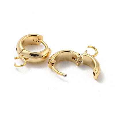201 Stainless Steel Huggie Hoop Earring Findings STAS-P283-01U-G-1