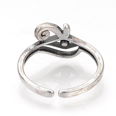 Adjustable Brass Cuff Finger Rings RJEW-R134-45AS-1