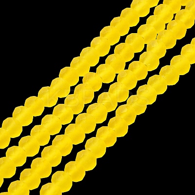 Transparent Glass Beads Strands X-EGLA-A034-T4mm-MD17-1