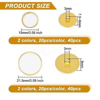 80Pcs 4 Style Plastic Shank Buttons BUTT-OC0001-52-1