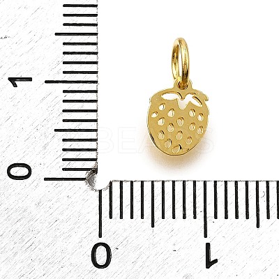 925 Sterling silver Hollow Strawberry Charms STER-D306-02G-1