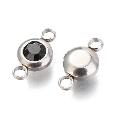 304 Stainless Steel Rhinestone Links Connectors X-STAS-P237-17P-03-1