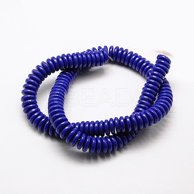 Imitation Amber Resin Heishi Beads Strands RESI-A009G-8mm-02-1