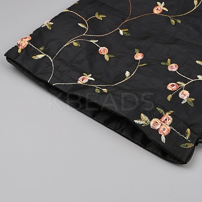 Embroidery Flower Burlap Packing Pouches Drawstring Bags ABAG-WH0048-39D-1