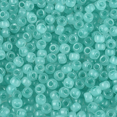 6/0 Transparent Inside Colours Glass Seed Beads SEED-N008-08G-1