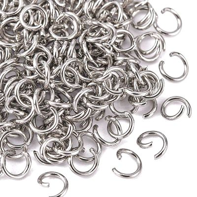 Tarnish Resistant 304 Stainless Steel Open Jump Rings X-STAS-R049-5x0.8mm-1
