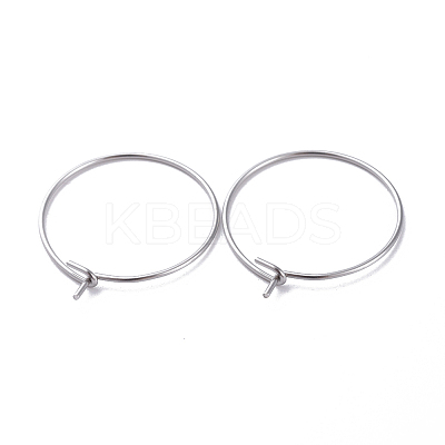 316 Surgical Stainless Steel Hoop Earring Findings LS-X-STAS-J025-01B-P-1