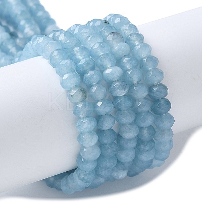Dyed Natural Malaysia Jade Rondelle Beads Strands G-E316-2x4mm-64-1