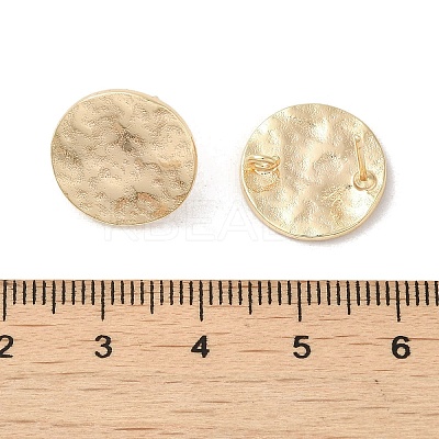 Brass Stud Earring Findings X-KK-H455-63G-1