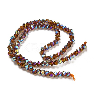 Electroplate Glass Beads Strands GLAA-Q105-04R-1