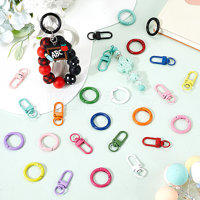 Spray Painted Eco-Friendly Alloy Swivel Snap Hooks Clasps FIND-SP0002-67-1