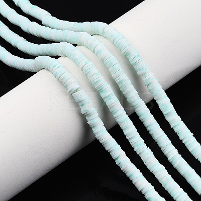 Handmade Polymer Clay Beads Strands CLAY-R089-6mm-169-1