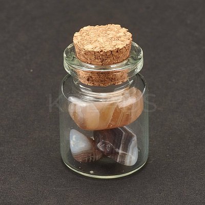 Transparent Glass Wishing Bottle Decoration DJEW-A001-01B-11-1