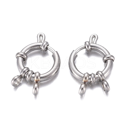 Tarnish Resistant 304 Stainless Steel Spring Ring Clasps X-STAS-H558-29P-1