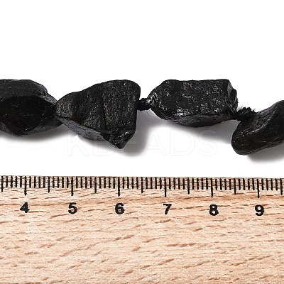 Raw Rough Natural Black Tourmaline Beads Strands G-B172-A01-1
