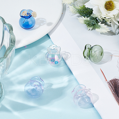 5Pcs 5 Colors Glass Vase Mini Model DIY-DR0001-79A-1