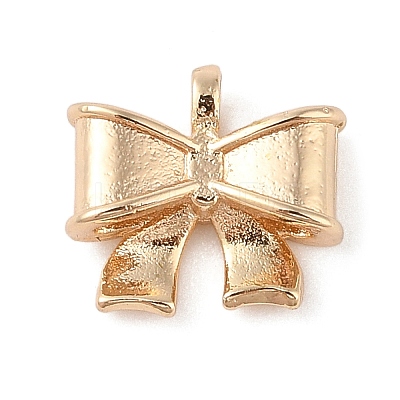 Bowknot Brass Charms KK-N256-05G-1