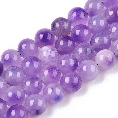 Dyed Natural White Jade Beads Strands G-T138-10mm-210-11-1