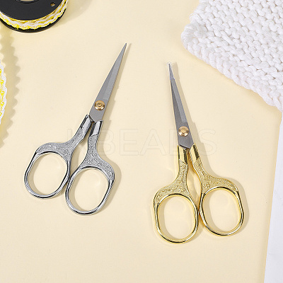 2Pcs 2 Colors 201 Stainless Steel Sewing Embroidery Scissors AJEW-DJ0004-08A-1