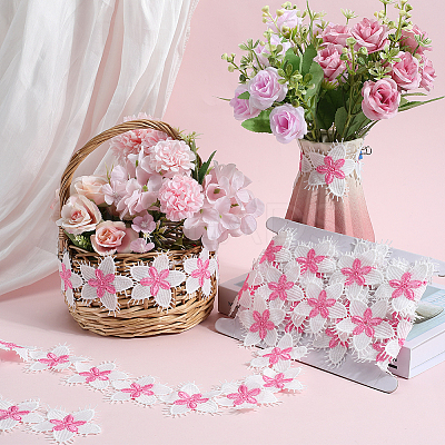 Flower Polyester Eyelash Lace Trim Ribbon OCOR-WH20003-03B-01-1
