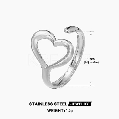 201 Stainless Steel Cuff Open Rings FS-WG76F01-12-1