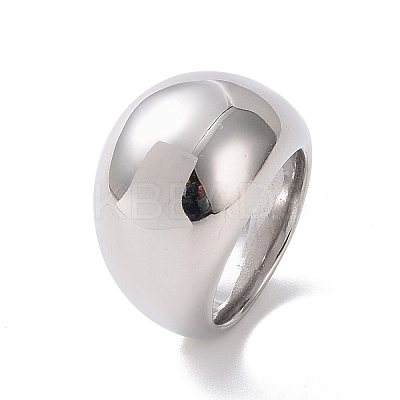Non-Tarnish 304 Stainless Steel Chunky Dome Finger Ring for Women STAS-E168-09P-02-1