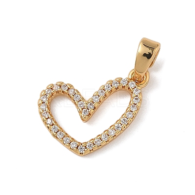 Brass Micro Pave Cubic Zirconia Pendants KK-C140-05D-G-1