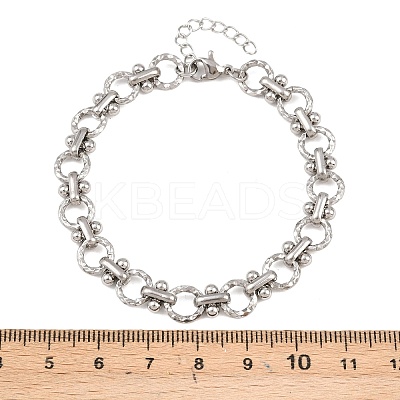 304 Stainless Steel Link Chain Bracelets for Women BJEW-H207-01C-P-1
